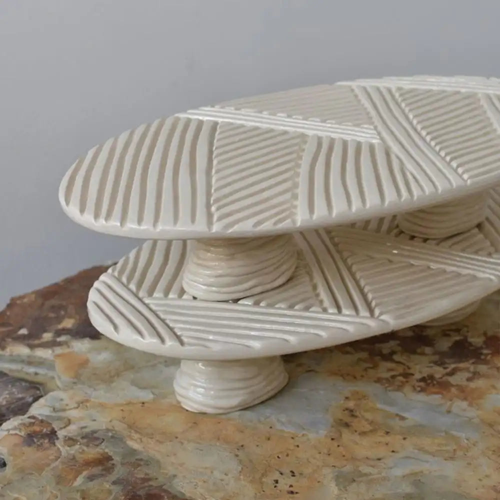 Handmade custom ceramic platters designed for Qatar’s interior design company Telal