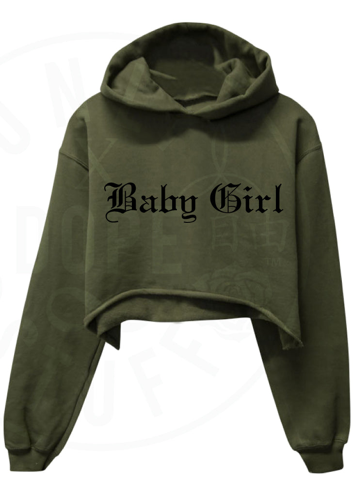 baby girl cropped hoodie