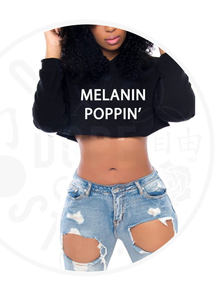 melanin crop hoodie