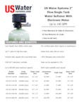 2 single commercial softener spec sheet