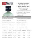 3 single commercial softener specs sheet