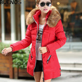 Duga ženska zimska jakna sa krznom BN240