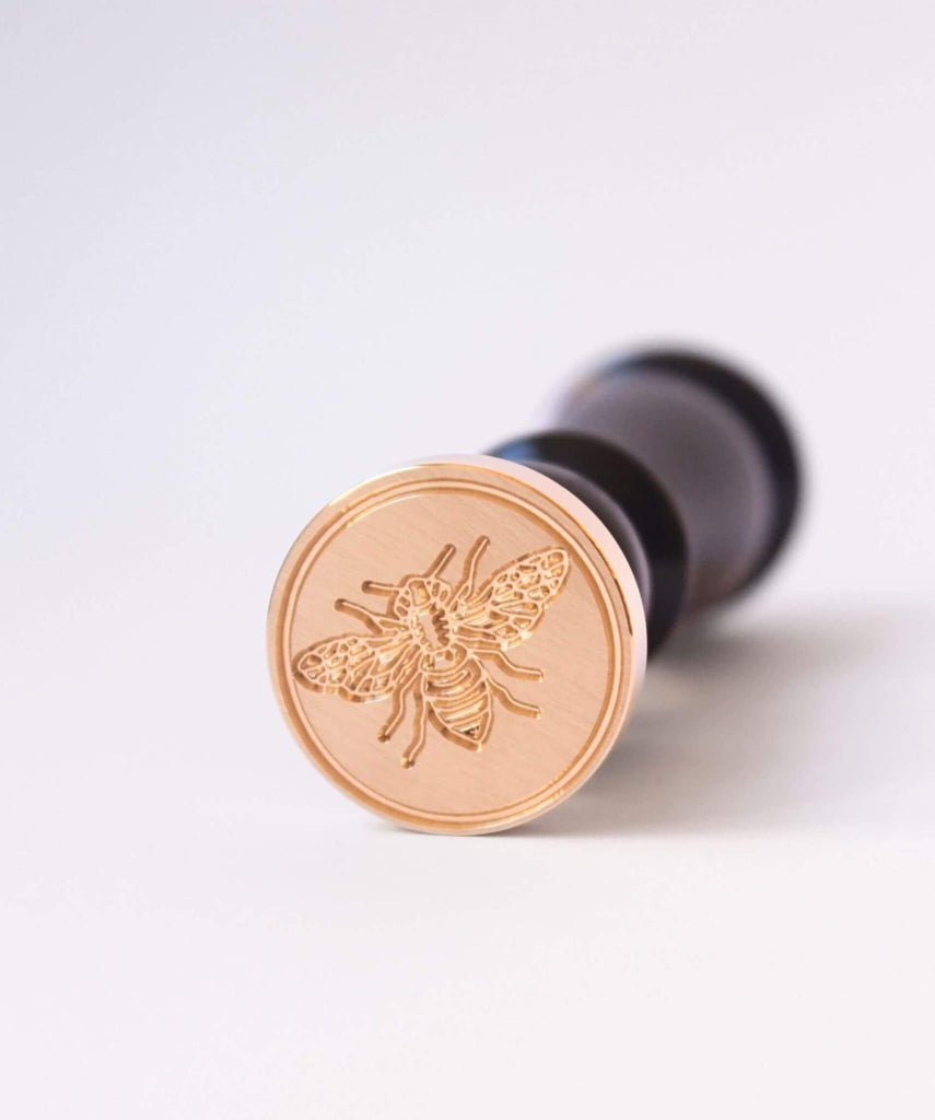 Wax seal stamp with bee symbol