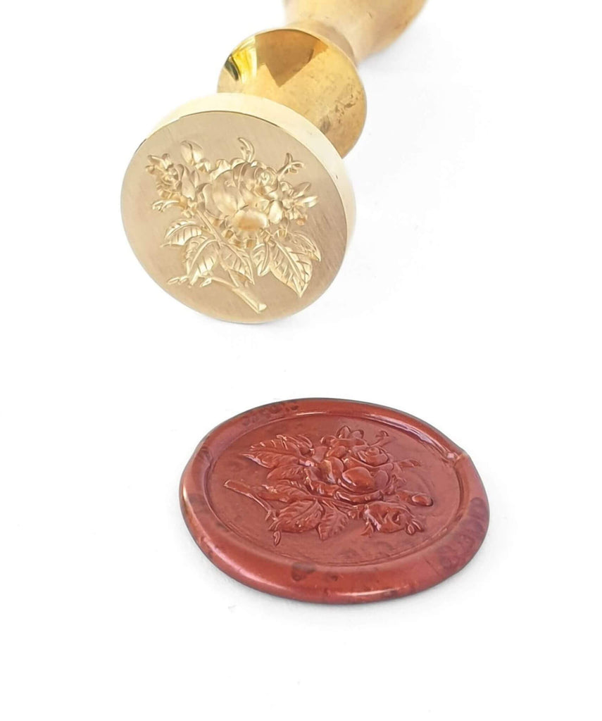red rose wax seal and stamp