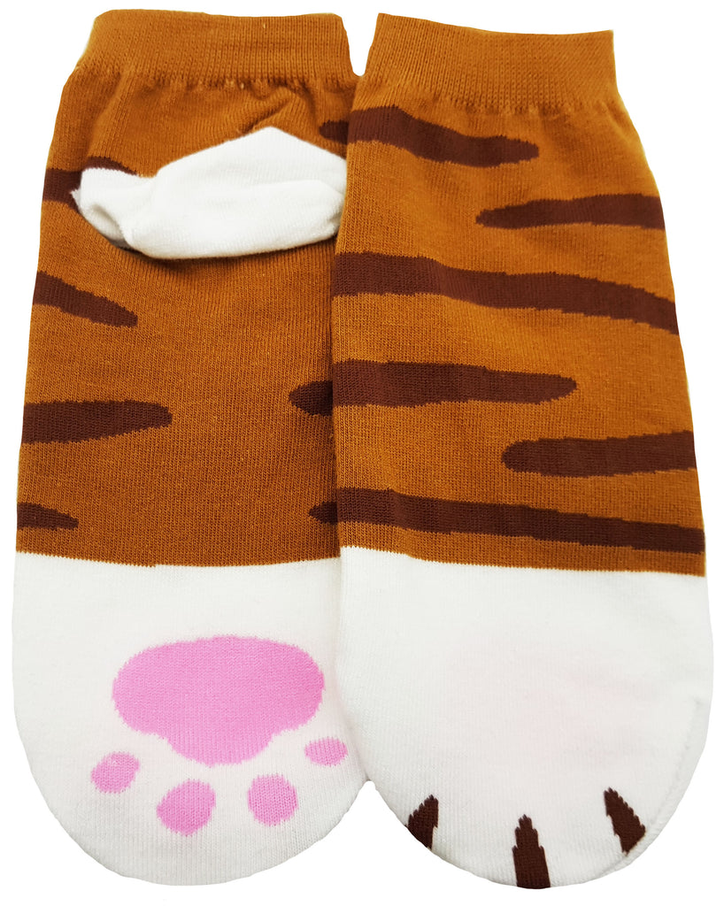 JJMax Women's Cute Kitty Cat Paws Socks with Paw Prints on Toes (Ankle ...