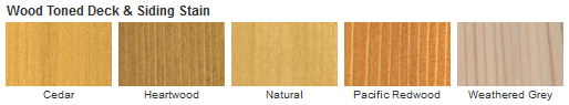 Cabot Wood Toned Deck & Siding Stain Color Chart