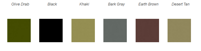 Majic Camouflage Spray Color Chart