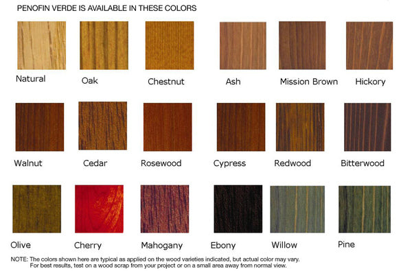 Penofin Blue Label Color Chart