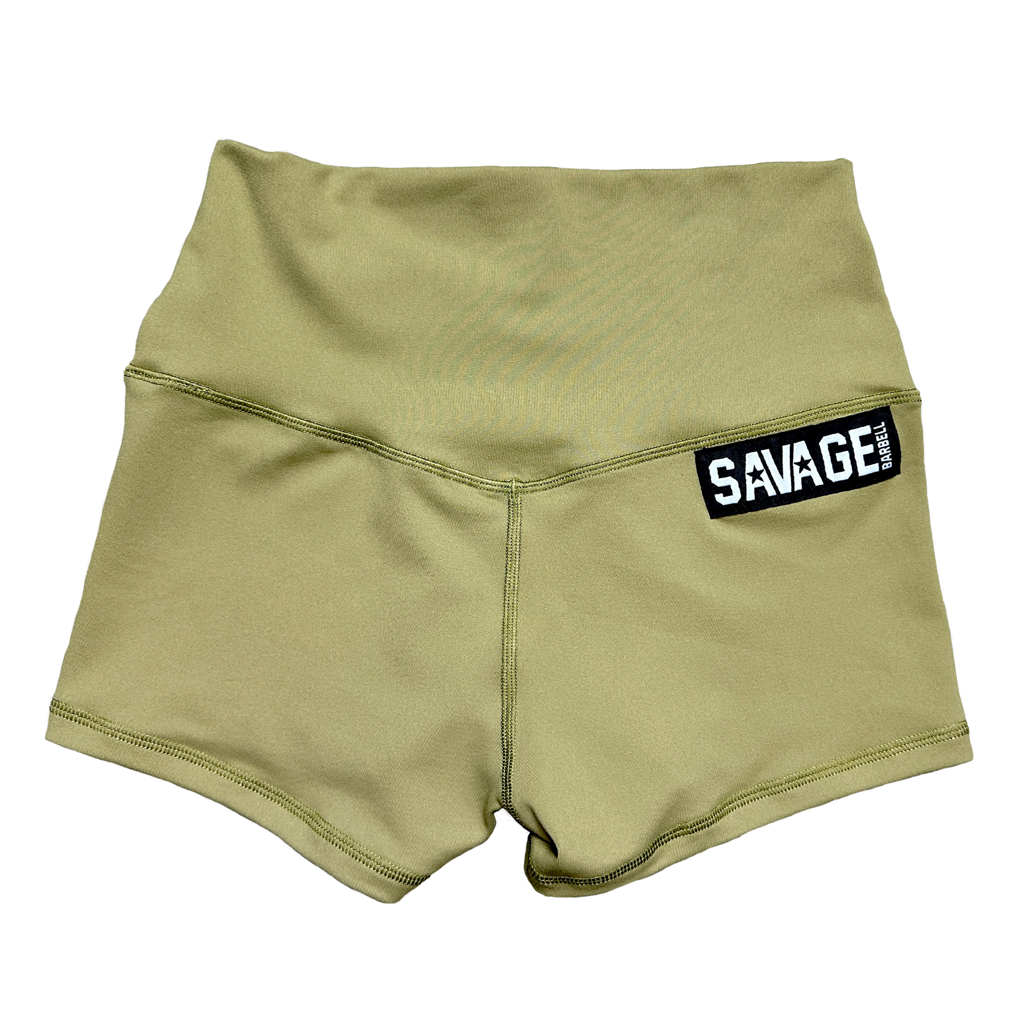 High Waist Booty Shorts - Army, Large / Army product