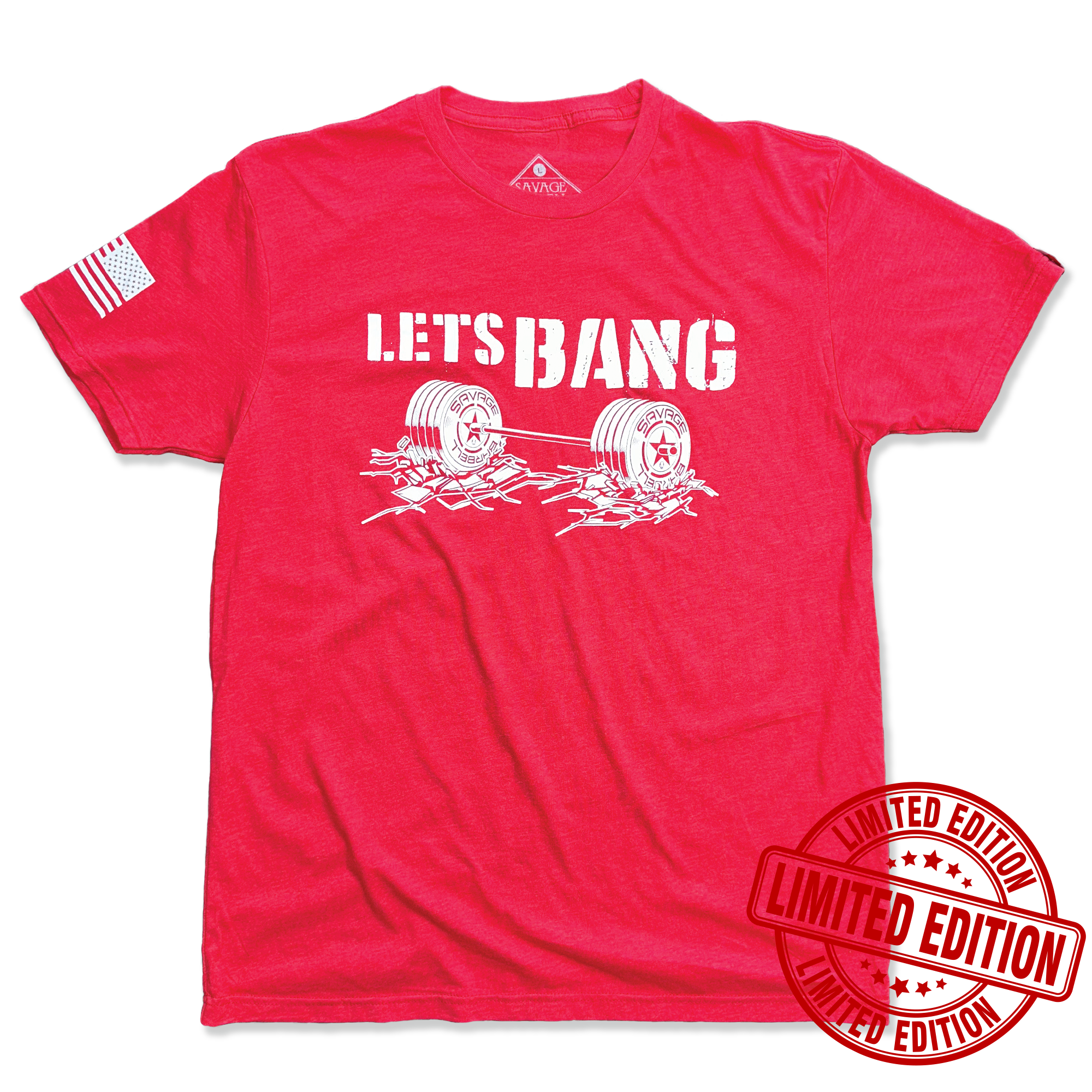Men's T-shirt - Limited Edition - Let's Bang, 2X-Large / Red