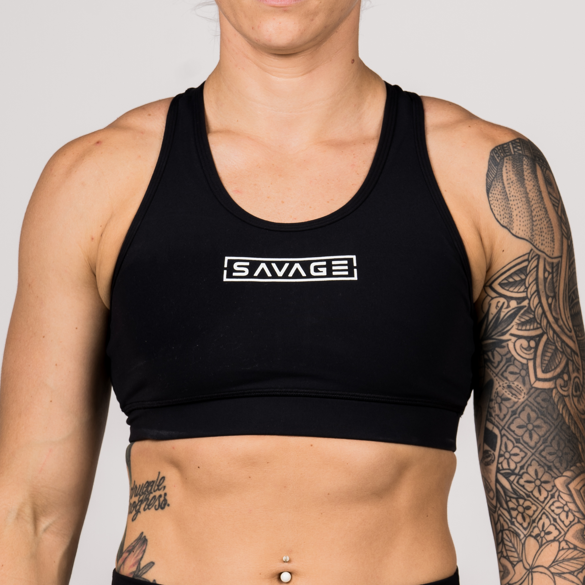 Savage Crop Tee Sports Bra Sapphire Blue, Crossfit