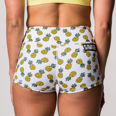 Booty Shorts - Yellow - Savage Barbell Apparel