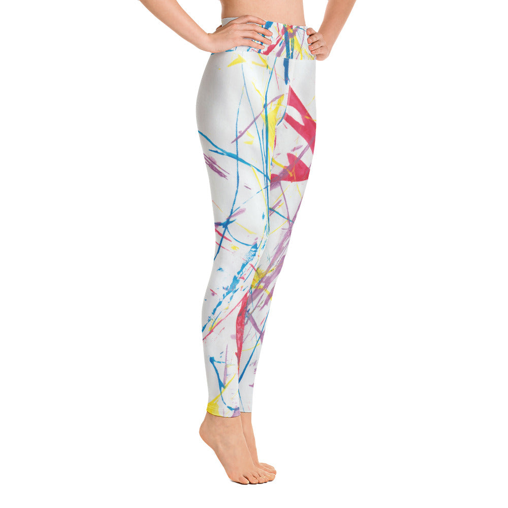 waterval Pat Subjectief AFC Kidz Art™ Abstract Expression Women's Yoga Leggings