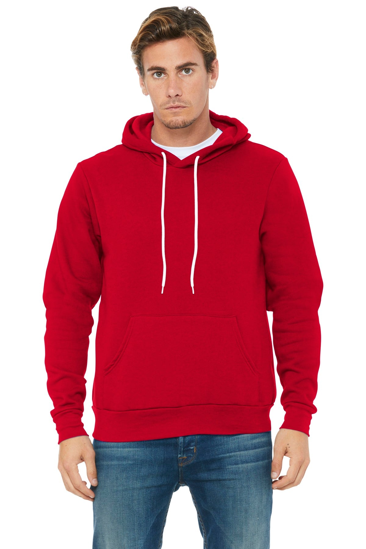BELLA+CANVAS ® Unisex Sponge Fleece Pullover Hoodie. BC3719 - Red