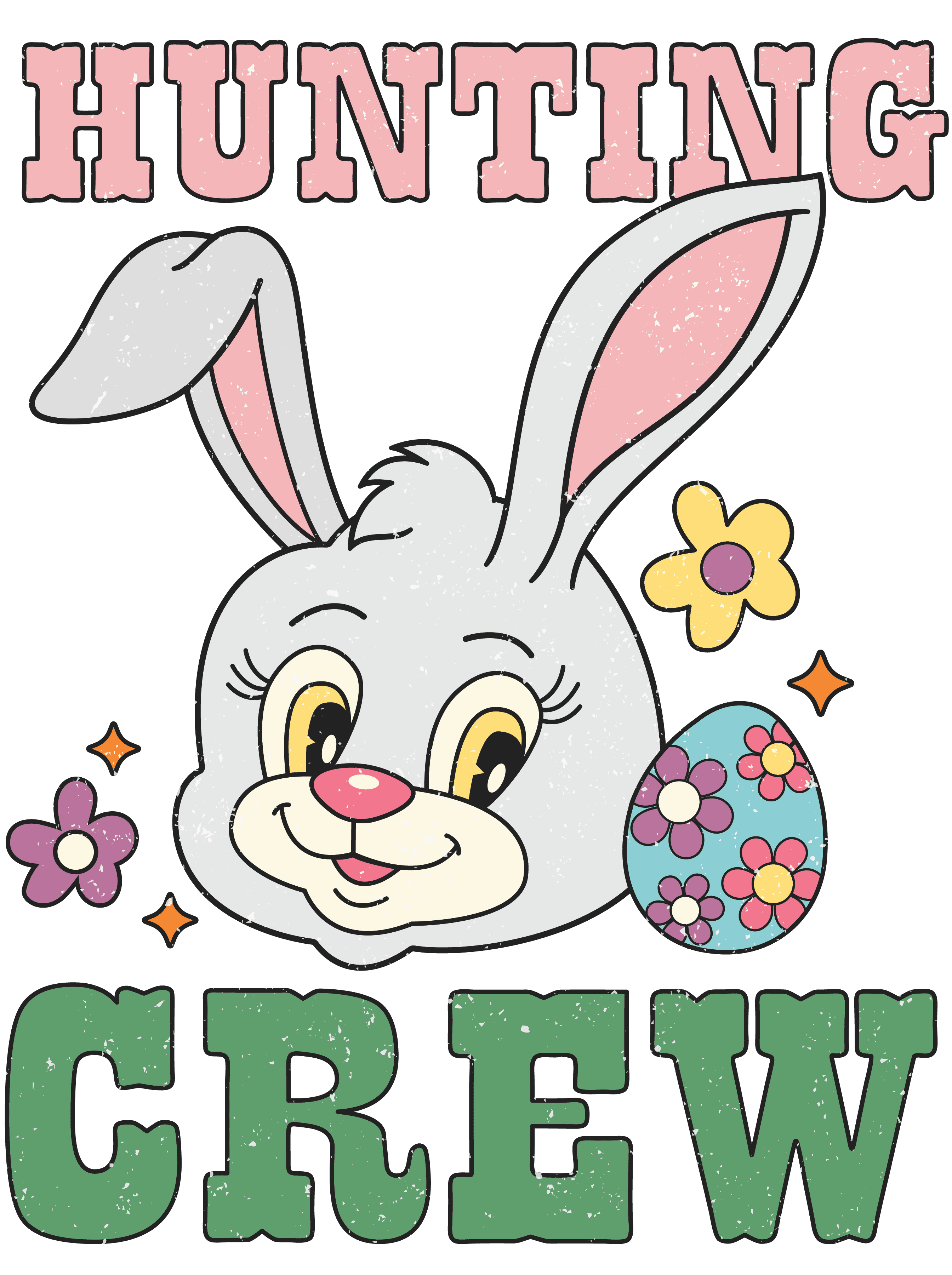 Hunting Crew Bunny Rabbit DTF (direct-to-film) Transfer