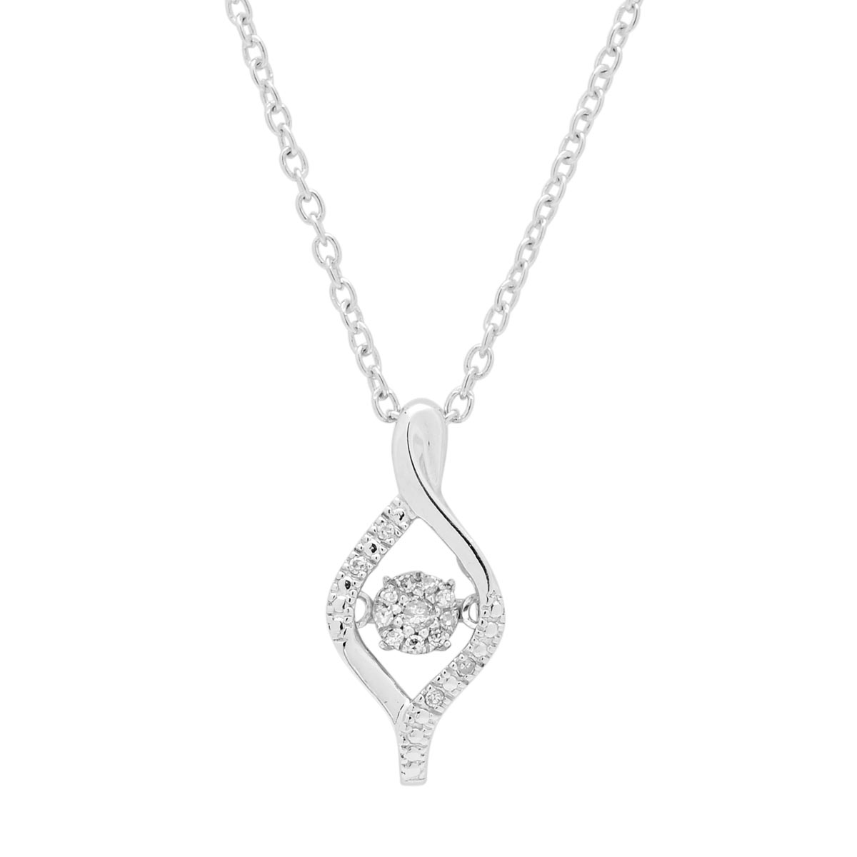 Rhythm of Love Diamond Necklace in Sterling Silver (1/20ct tw) – Day's  Jewelers