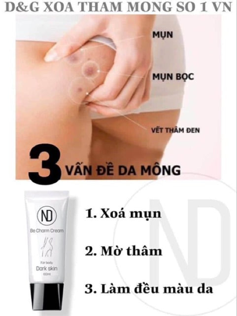 XOÁ TH M MÔNG SIÊU HIỆU QUẢ ND Be charm Cream tặng kèm tẩy da chết - Sữa  dưỡng thể | TheFaceHolic.com