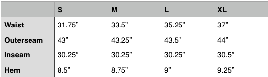 Thom Morison Single Pleat Trouser Size Chart