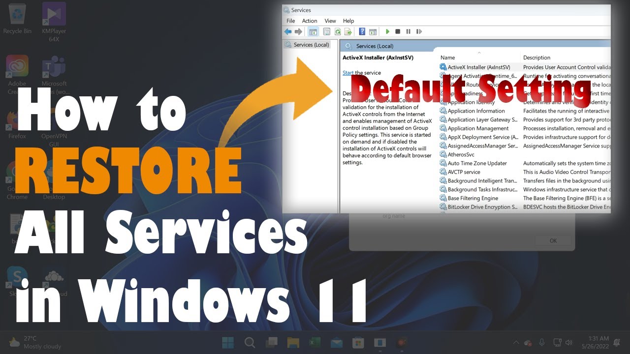 How To Restore Default Services In Windows 11: A Comprehensive Guide