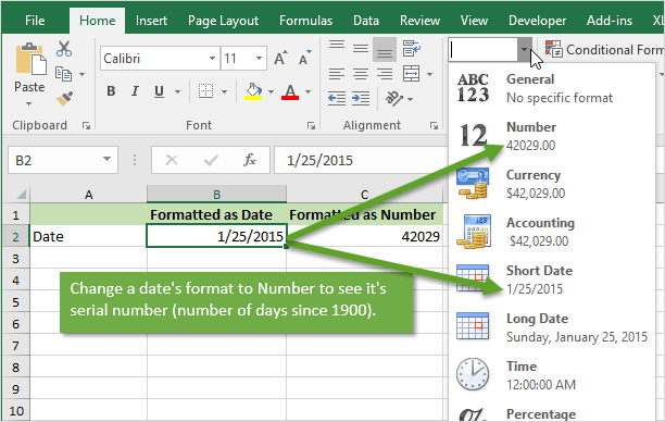 Understanding The Date System Used In Microsoft Excel 2016