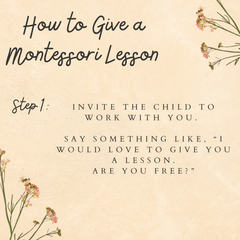 how to give a montessori lesson