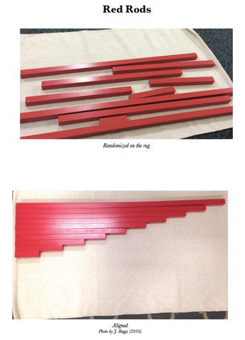 Montessori red rods presentation