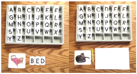 montessori movable alphabet research study assessment