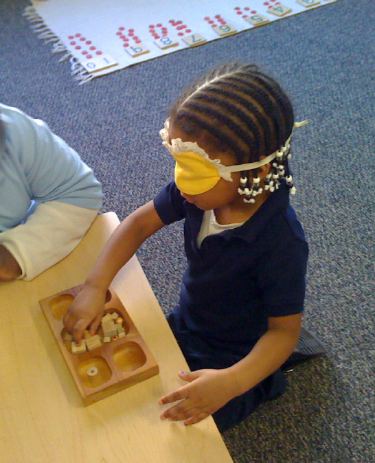 sorting objects with a blindfold
