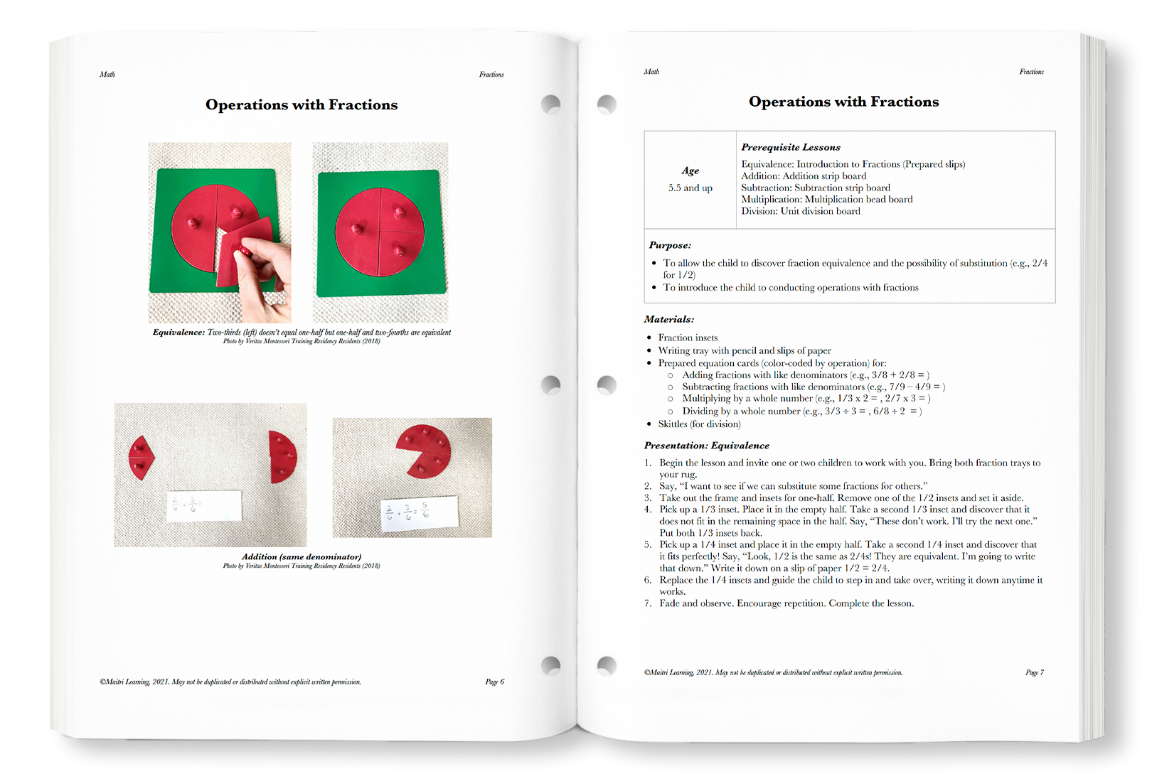 montessori math album