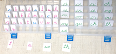 montessori movable alphabet using the box