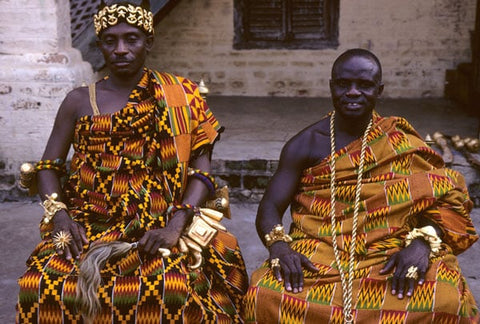 Ghanaian kings wearing Kente clothings