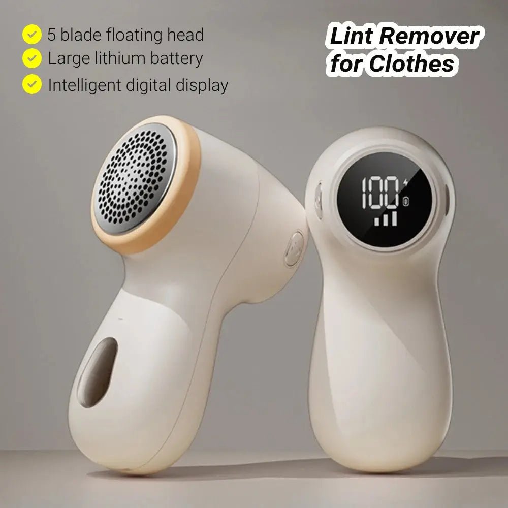 New Rechargeable Lint Remover for Clothes Electric Fabric Shaver with Digital Display 3-Speeds Hair Ball Trimmer Sweater Shaver