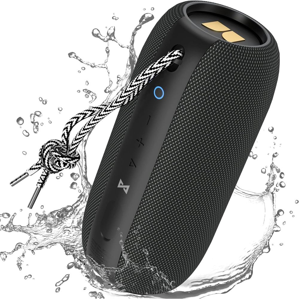 Monster S320 Bluetooth Speaker, Portable Bluetooth Speaker, 40W True Wireless Speaker, Black