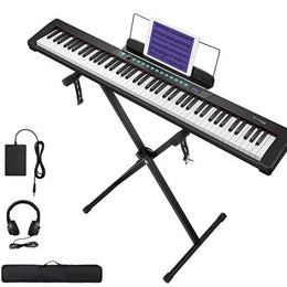 Rockjam 61-Key Keyboard Piano Kit with Stand, Bench, Music Stand, Head –  VIPOutlet