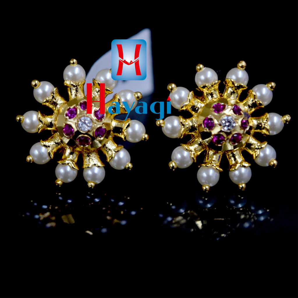 Latest pearl earrings with price - YouTube