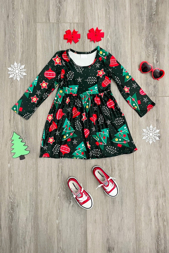 Christmas Snowfall Boutique Dress, girls boutique clothing – Rylee Faith  Designs