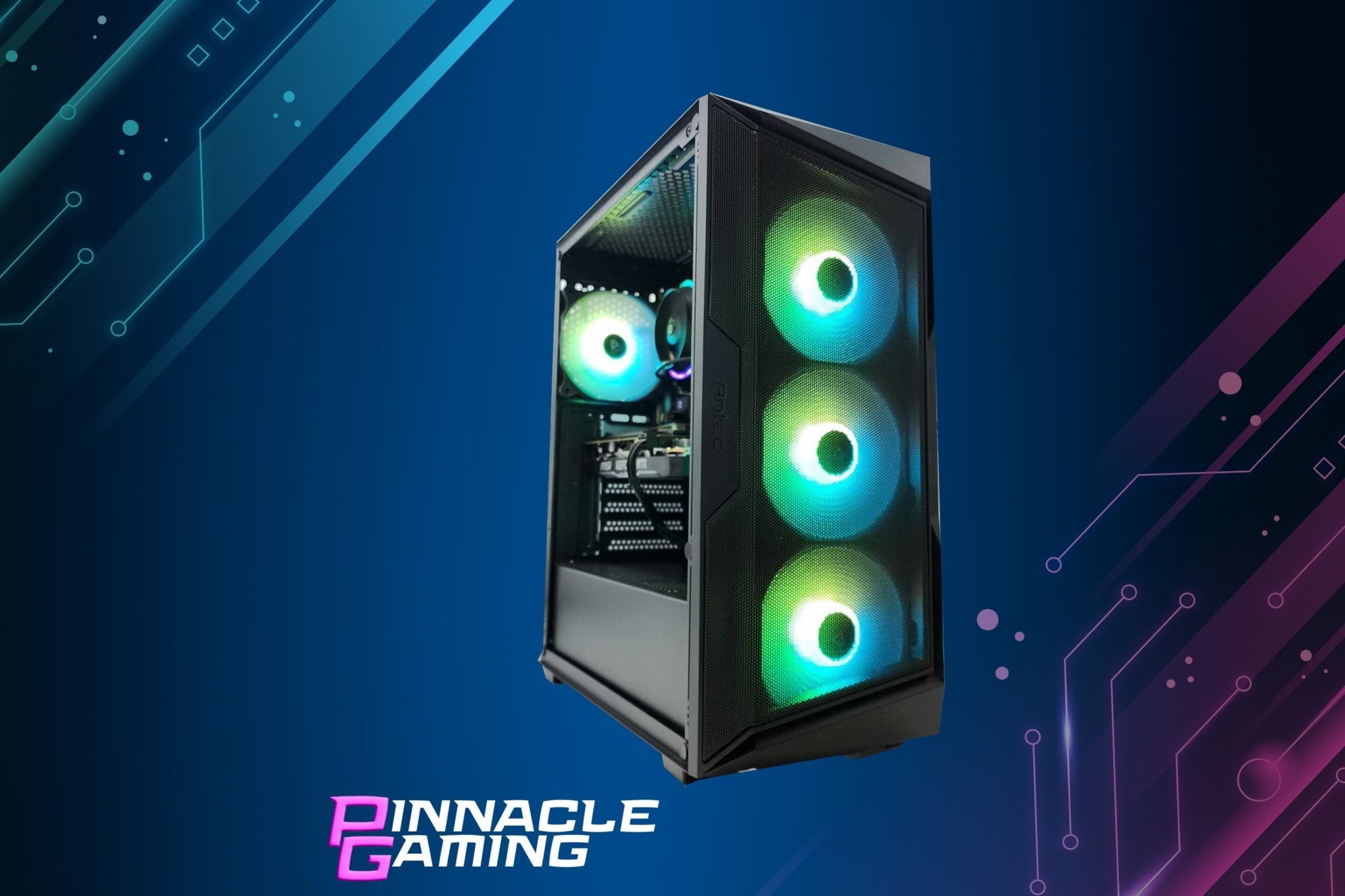 Gaming Desktop PC Computer Ryzen 7 7800X3D NVIDIA RTX 5060 2TB SSD 16GB DDR5 AX61 Black A620