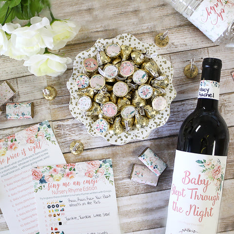 floral baby shower favors