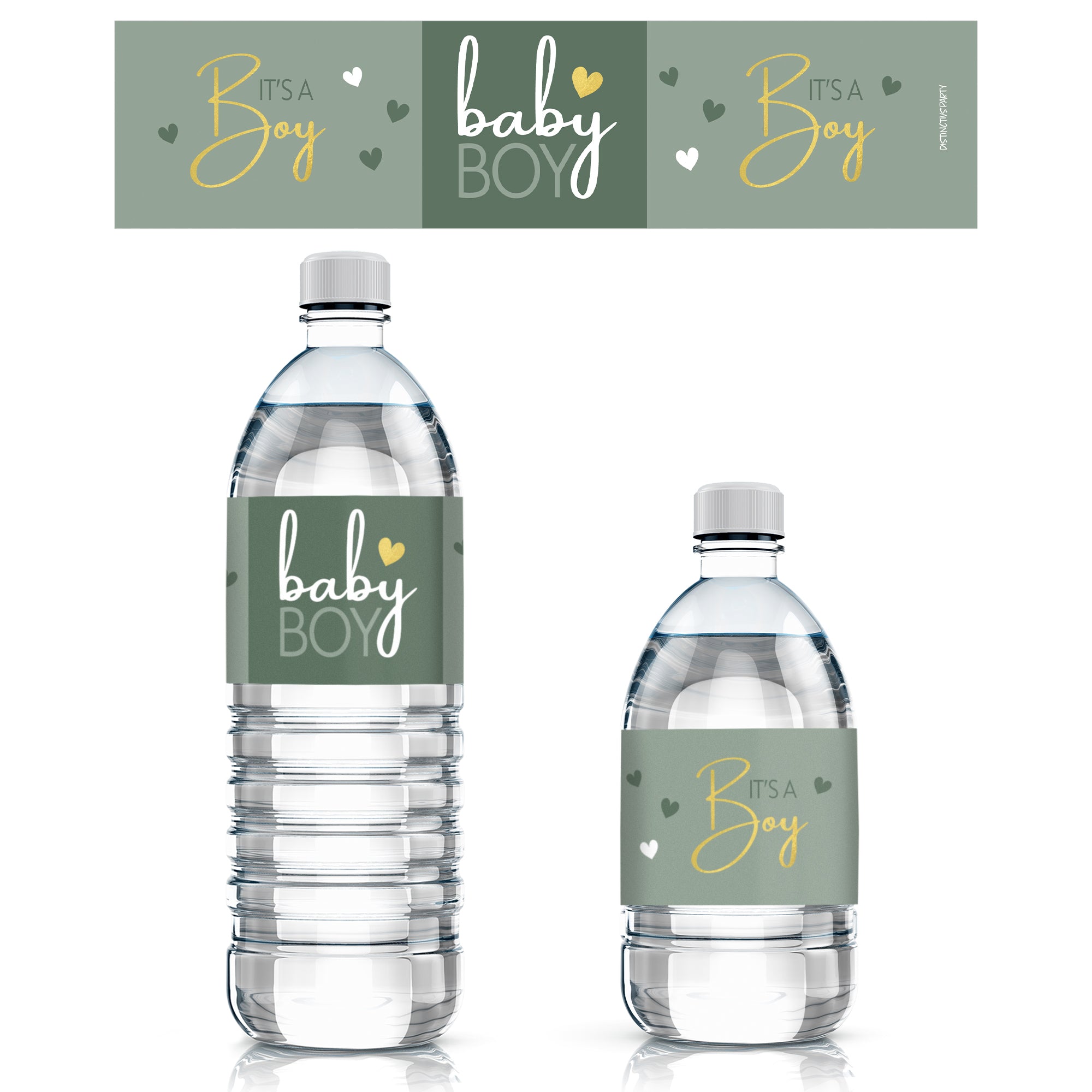 Sweet Baby Gender Neutral: Black & Gray - Baby Shower Water Bottle Lab –  Distinctivs