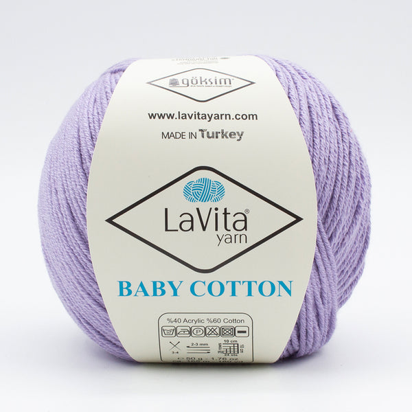 Premium Lavita Baby Cotton Yarn for Knitting and Crocheting – Soft –  Durable and Hypoallergenic - 40% Acrylic - 60% Cotton - Ideal for Baby  Clothes - Blankets and More – 7 oz - 361 Yards (7229) : : Home