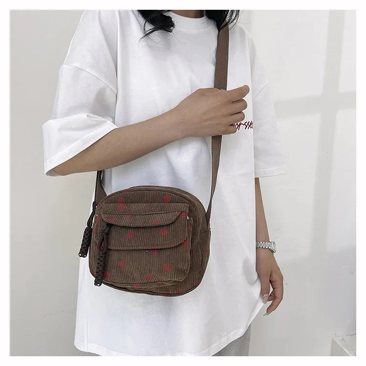 Cute Strawberry Shoulder Bag Casual Zipper Trendy Crossbody Bag Tote Handbag for Women Girls Travel Work Messenger Bag Handbags - Just The Fly Way xuyhy7-hc.myshopify.com