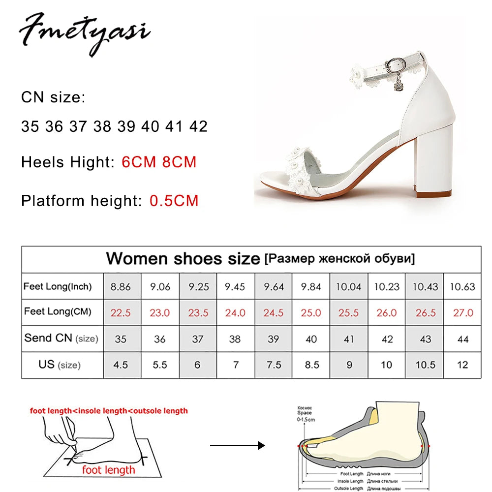 Women's Block Heel Sandals Faux Pearls Decor Flowers Ankle Strap Round Toe Elegant Chunky Heels Minimalist Banquet Wedding Shoes - Just The Fly Way xuyhy7-hc.myshopify.com
