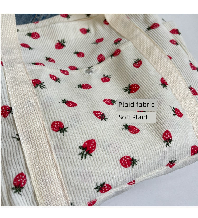 Strawberry Summer Little Fresh Canvas Easiest for Match Shoulder Bag - Just The Fly Way xuyhy7-hc.myshopify.com