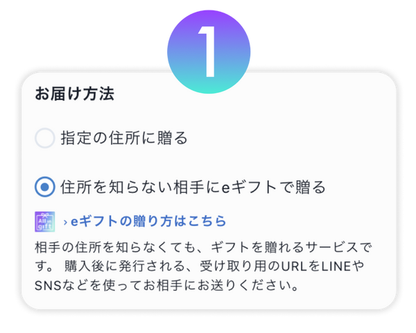 eギフトの贈り方
