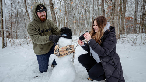 building a snowman