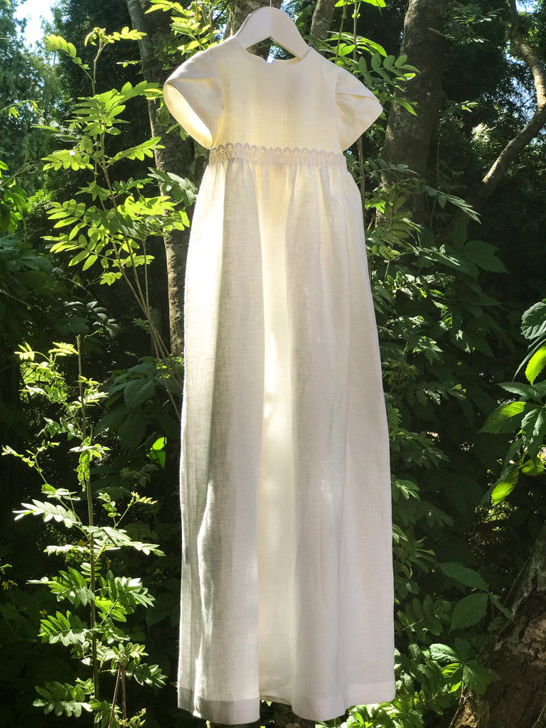 linen baptism gown