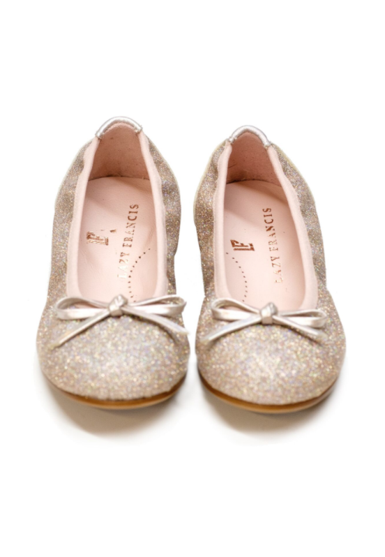 Lazy Francis Gold Glitter Ballerina 