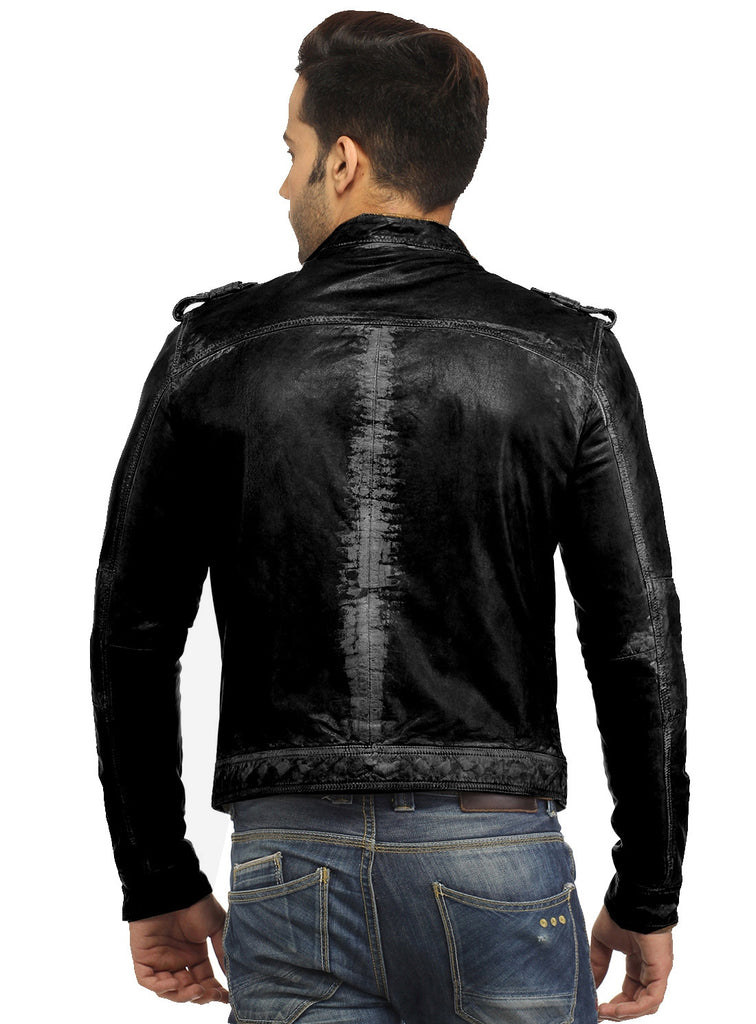 short leather jacket