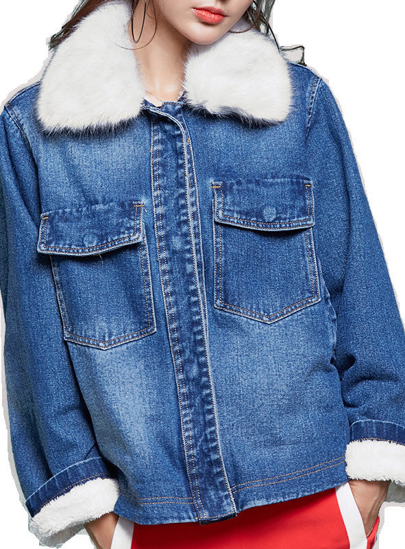 fur lined jean jacket