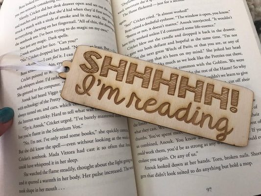 Wooden Bookmark Dark Mark HP Bookmark. Reading. Reading. 